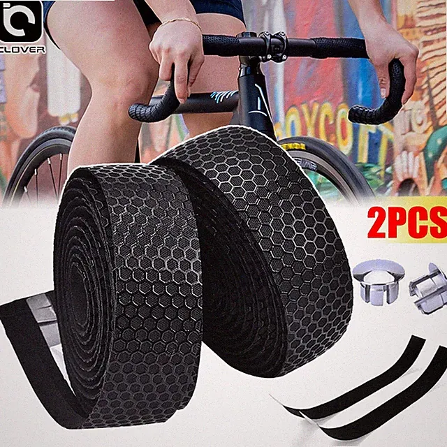 2PCS Bicycle Handlebar Tape Non-Slip Soft EVA Road Bike Handle Bar Wrap Straps