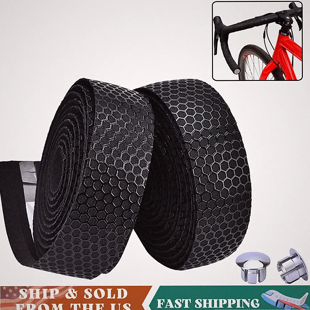 2PCS Handlebar Tape Road Bike Non-Slip EVA Bicycle Handle Grip Wrap Tapes Strap