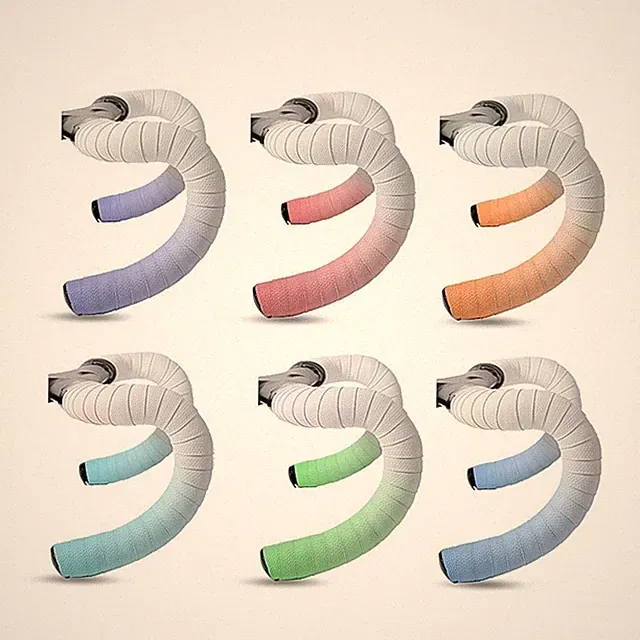 Bar Tape Set for Road Bikes 210cm Gradient Colors PU EVA Non-Slip Foam
