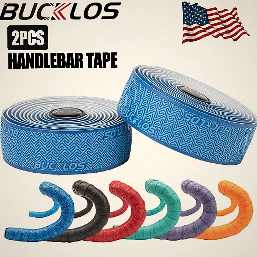 BUCKLOS Bike Handlebar Tape Road Bicycle Anti-slip PU EVA Shock Grip Wrap Tape​