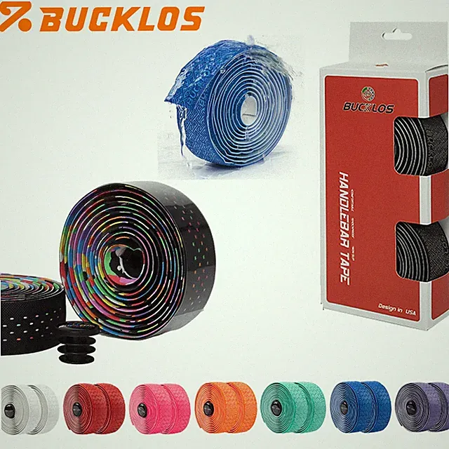 BUCKLOS PU EVA Handlebar Wrap Tape Soft Breathable Bike Bar Tape with End Plugs