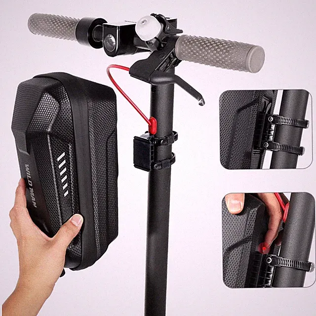 Electric Scooter Bike Front Bag Folding Bicycle Hanging Case EVA Hard Shell 2~4L