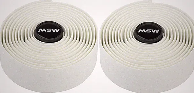 MSW EVA Foam Bar Tape HBT-100 Handlebar 200cm 78" Per Roll Pair with Ends WHITE