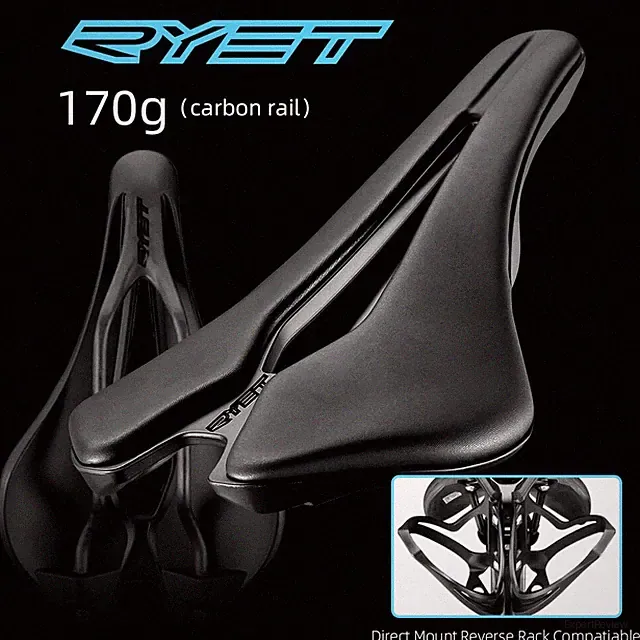 MTB Road Racing Bicycle Saddle Carbon/Steel Rails With Direct Mount Bottle Cage