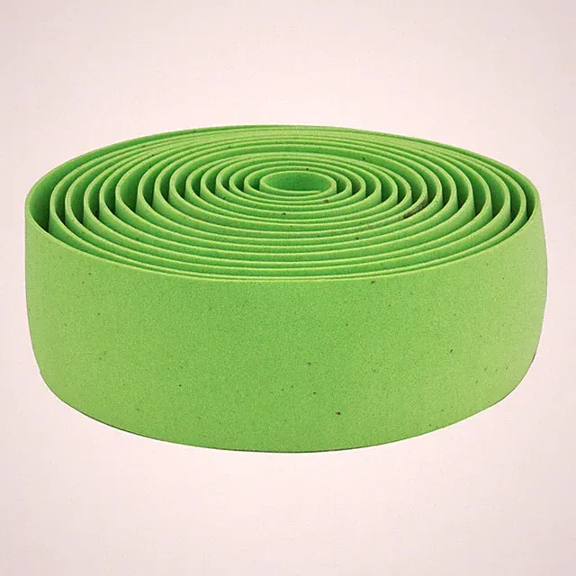 Origin8 Pro Cork & EVA Foam Handlebar Tape - Lime Green, Shock-Absorbent, 2100mm