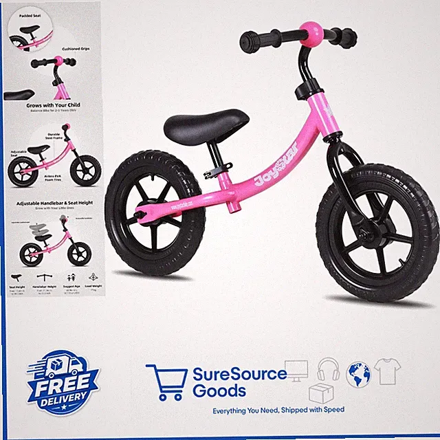 Pink Balance Bike for Kids 18 to 5 Adjustable Seat and Handlebars