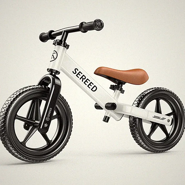Toddler Balance Bike, No Pedal, Tool~Free, 2~5 Years, White, 3 Stickers